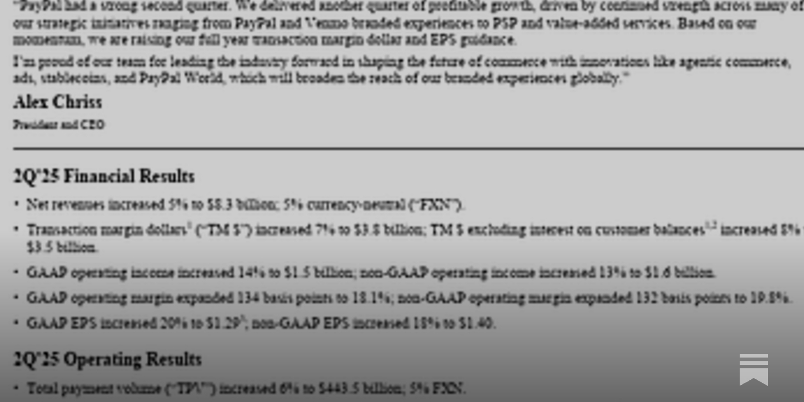 PayPal ($PYPL) 2025 年第二季財報分析- 大叔美股筆記Uncle Stock Notes