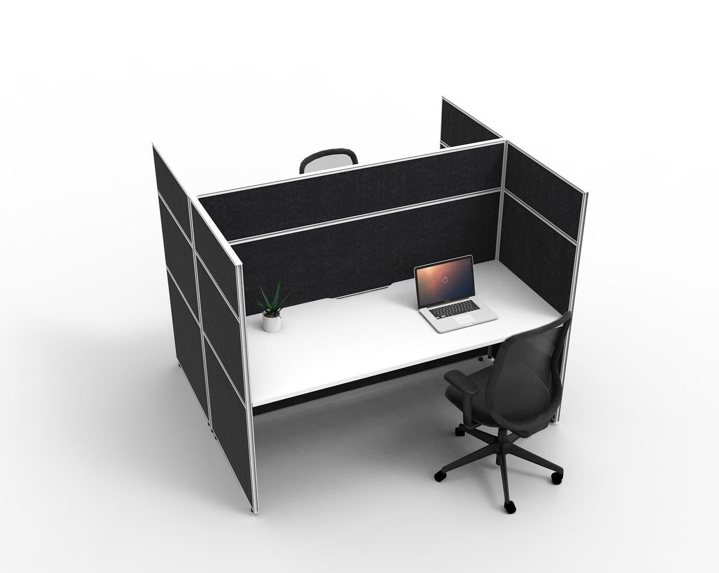 Shush30+ Screen Hung 2 Person Back to Back Workstation | Gerry Brown's  Office Furniture