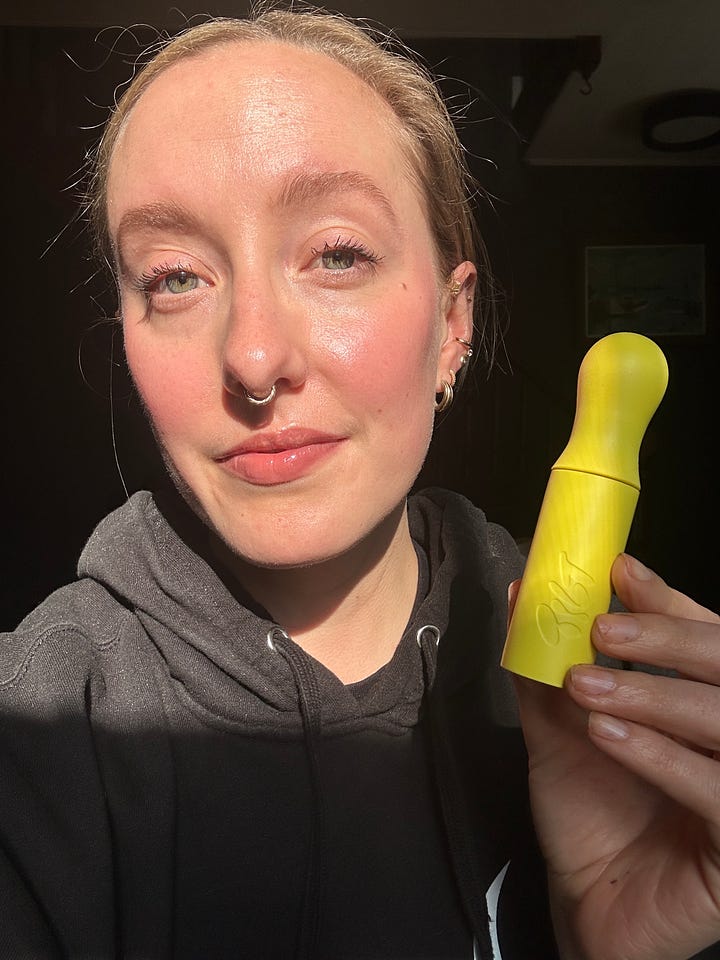 Kara McGrath trying the Tilt Beauty Lifting Mascara