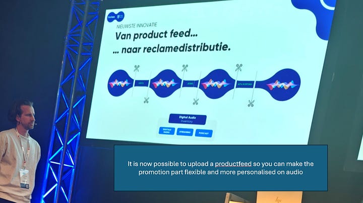 Pictures I made from the presentation from Otrium and Talpa on Audio advertising