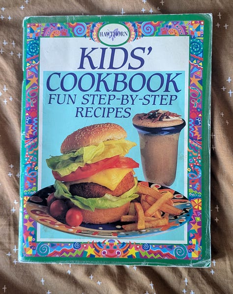 Two cookbooks and one recipe of a swimming pool cake