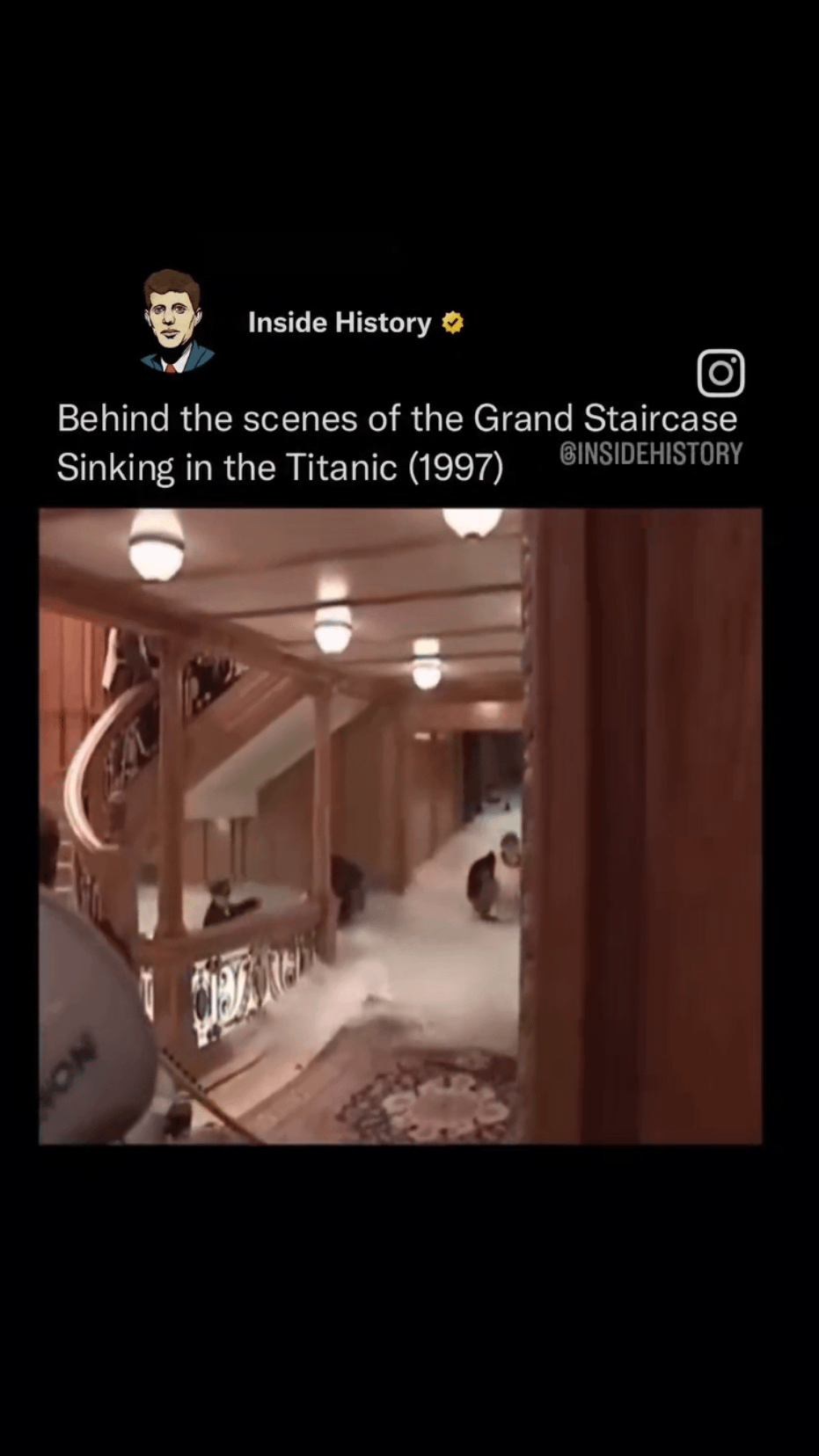 BTS of the Grand Staircase Sinking in the Titanic BTS of the Grand Staircase Sinking in the Titanic