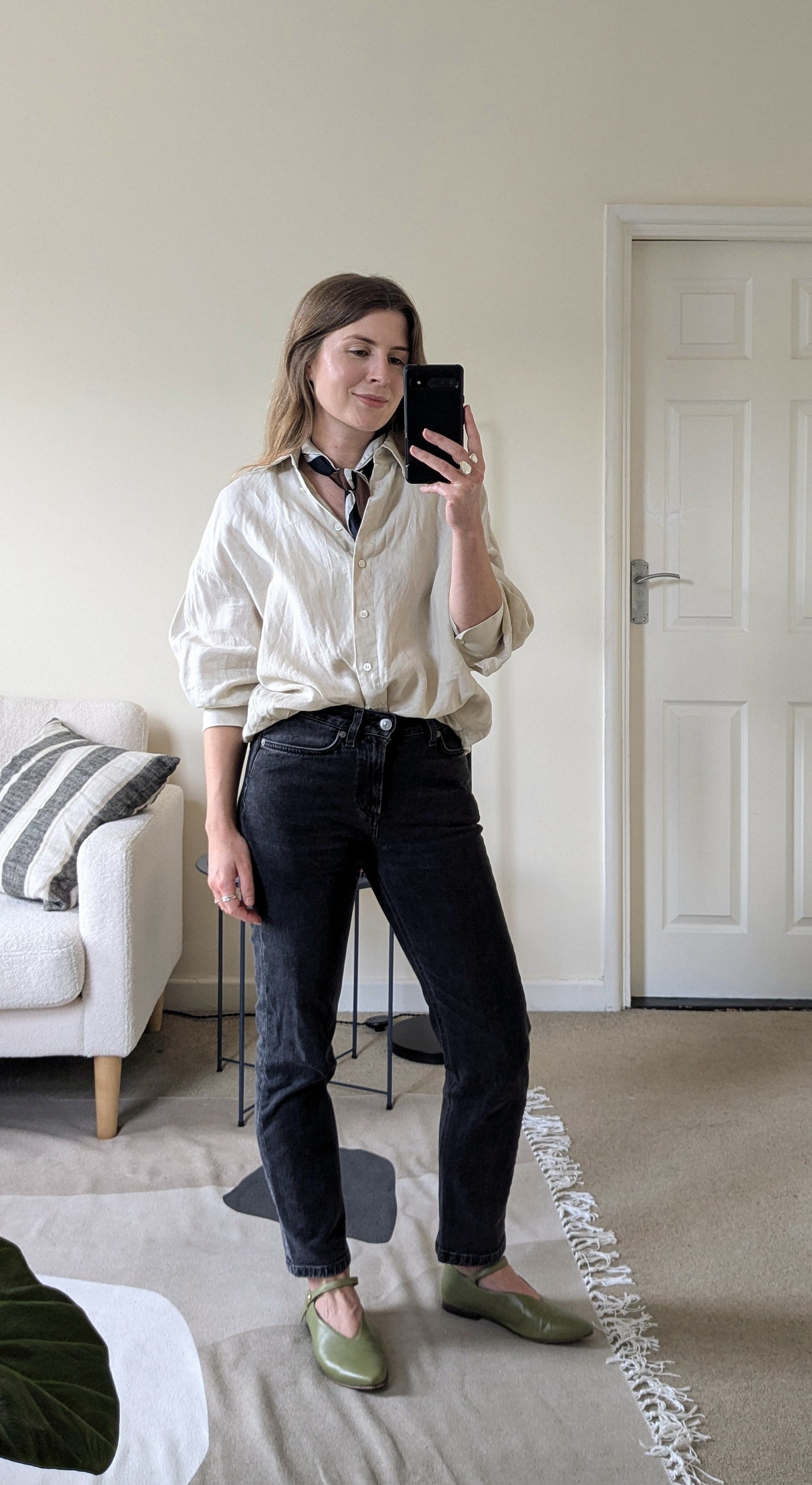 scarf and dress shirt Dapper Accent: The Silk Scarf