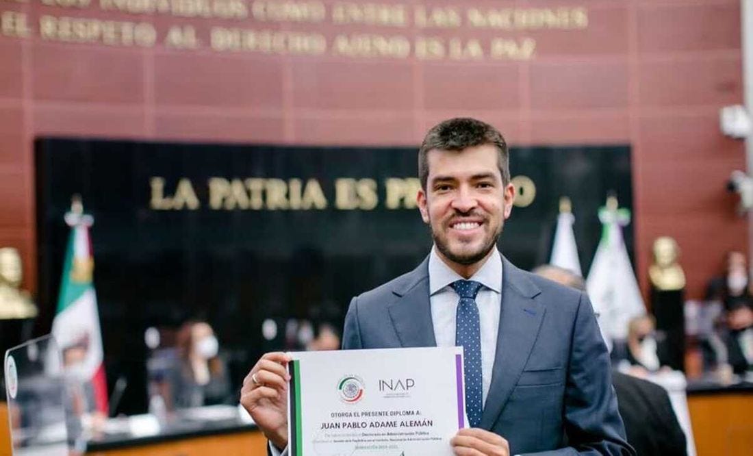 Juan Pablo Adame es hijo del exgobernador de Morelos, Marco Antonio Adame y milita en el PAN. Foto: EL UNIVERSAL Juan Pablo Adame es hijo del exgobernador de Morelos, Marco Antonio Adame y milita en el PAN. Foto: EL UNIVERSAL