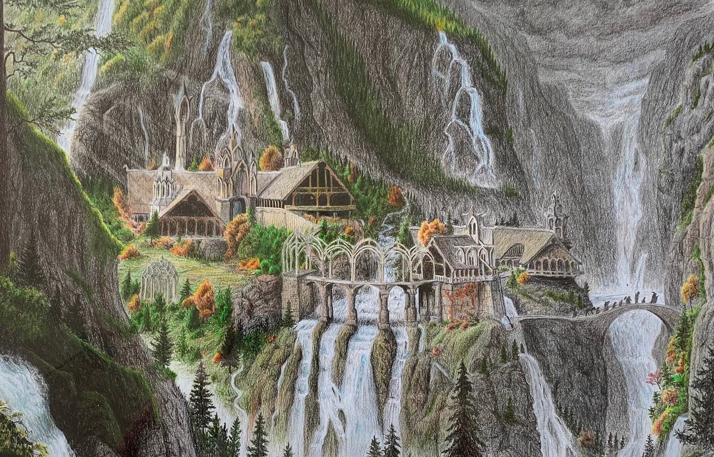 Rivendell The Hobbit Art Rivendell The Hobbit Art