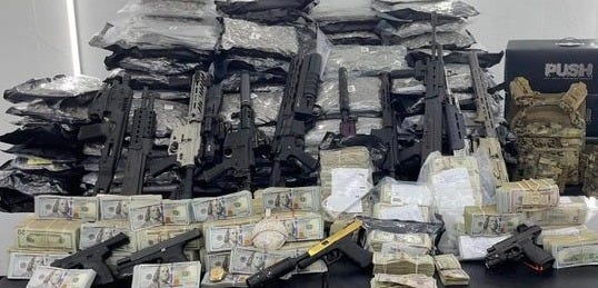 US Drug Enforcement Agents & Precinct 2 Harris County Constables recently seized a huge amount of cash, drugs, and guns from a Houston home. (US Drug Enforcement Administration photo) US Drug Enforcement Agents & Precinct 2 Harris County Constables recently seized a huge amount of cash, drugs, and guns from a Houston home. (US Drug Enforcement Administration photo)