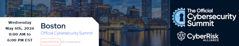11th Boston Official Cybersecurity Summit (May 6th)