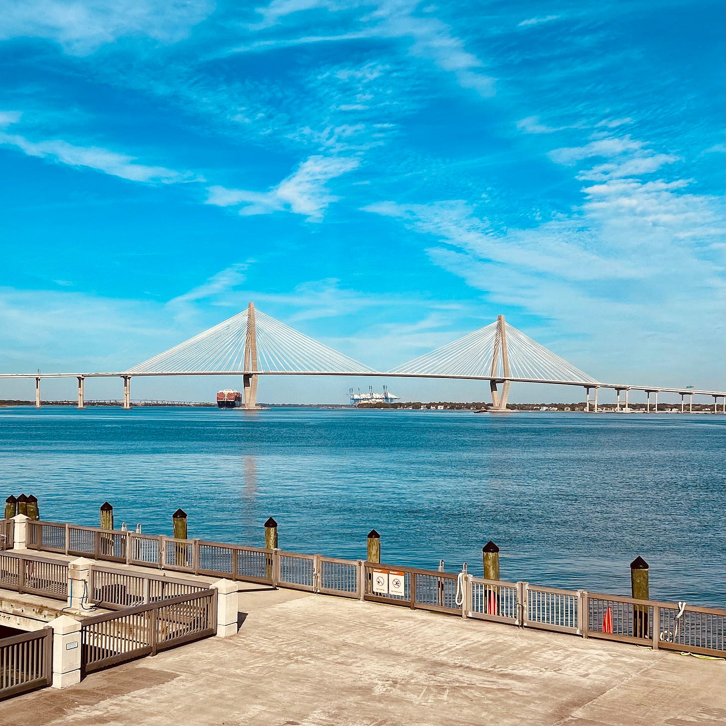 bridge, sky, clouds