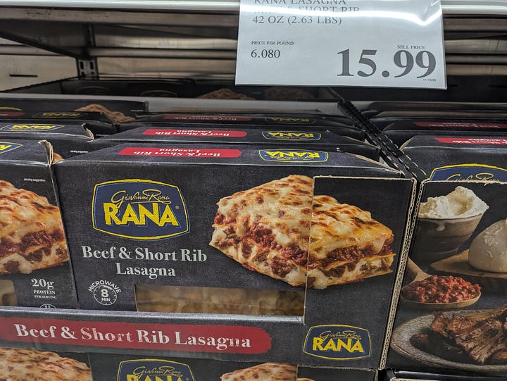 A version of the Holiday Wild Rice Salad I made on Thanksgiving. The quick freezer lasagna that may have inspired this entire post.