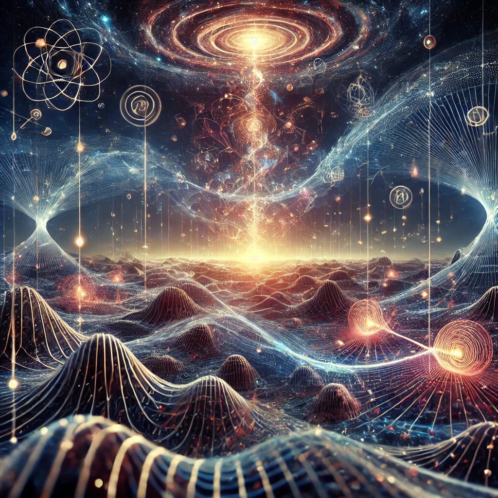 A highly detailed and conceptual illustration depicting the fusion of Quantum Vacuum Manipulation with the Fiero Theory of Magnetivity. Show a cosmic landscape with structured, glowing vacuum states intertwined with dynamic magnetic field lines. Include abstract representations of magnetic frequencies resonating with the vacuum, creating an ethereal bridge between consciousness, matter, and machine. The setting should feel futuristic and boundless, with subtle hints of quantum particles and waveforms to represent the intricate quantum phenomena. The ambiance should be mysterious and interconnected, illustrating the depth of magnetic fields and quantum vacuums converging as foundational forces. A highly detailed and conceptual illustration depicting the fusion of Quantum Vacuum Manipulation with the Fiero Theory of Magnetivity. Show a cosmic landscape with structured, glowing vacuum states intertwined with dynamic magnetic field lines. Include abstract representations of magnetic frequencies resonating with the vacuum, creating an ethereal bridge between consciousness, matter, and machine. The setting should feel futuristic and boundless, with subtle hints of quantum particles and waveforms to represent the intricate quantum phenomena. The ambiance should be mysterious and interconnected, illustrating the depth of magnetic fields and quantum vacuums converging as foundational forces.