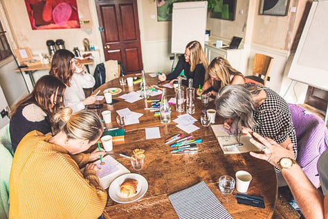 Journalists Annie Ridout and Cheri Amour at Birch, London