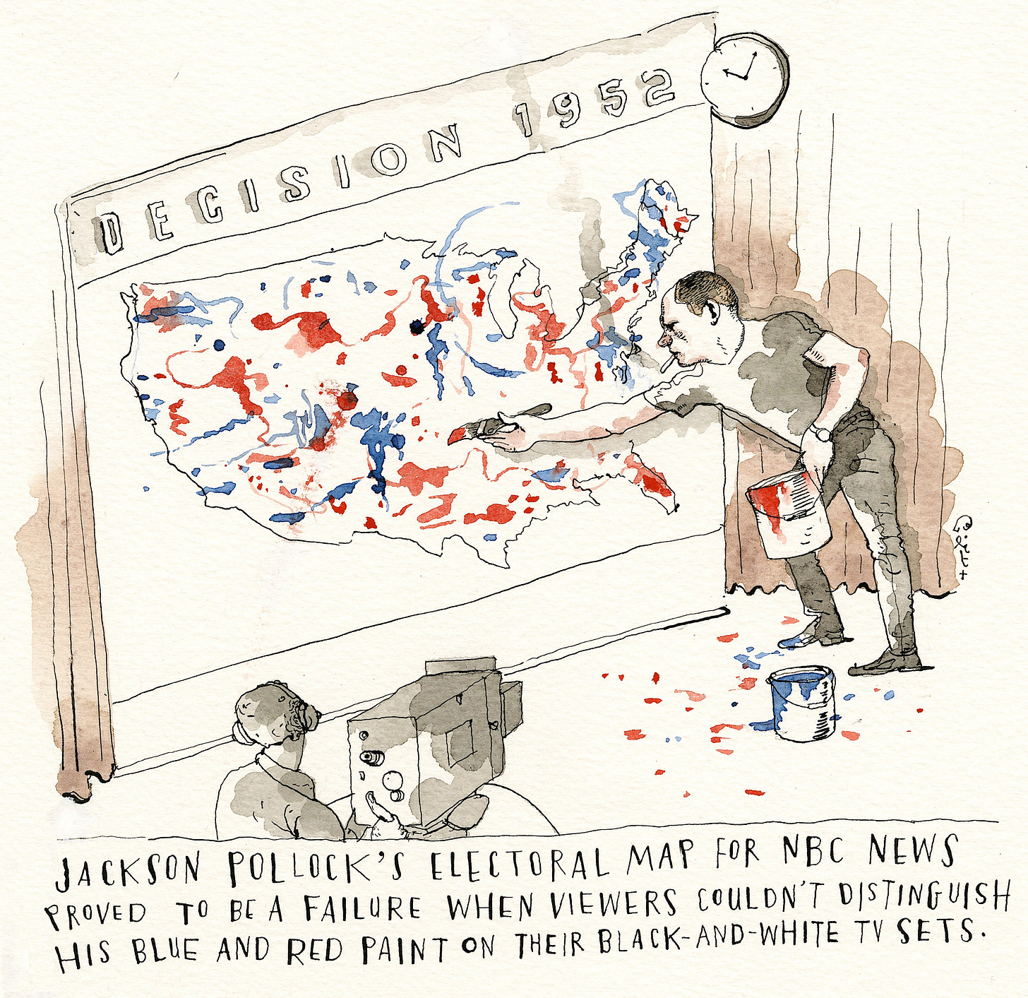 Jackson Pollock Calls It for Eisenhower! | The New Yorker