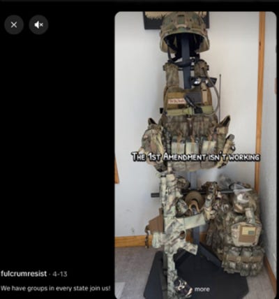 Screenshot of tactical equipment message Screenshot of tactical equipment message