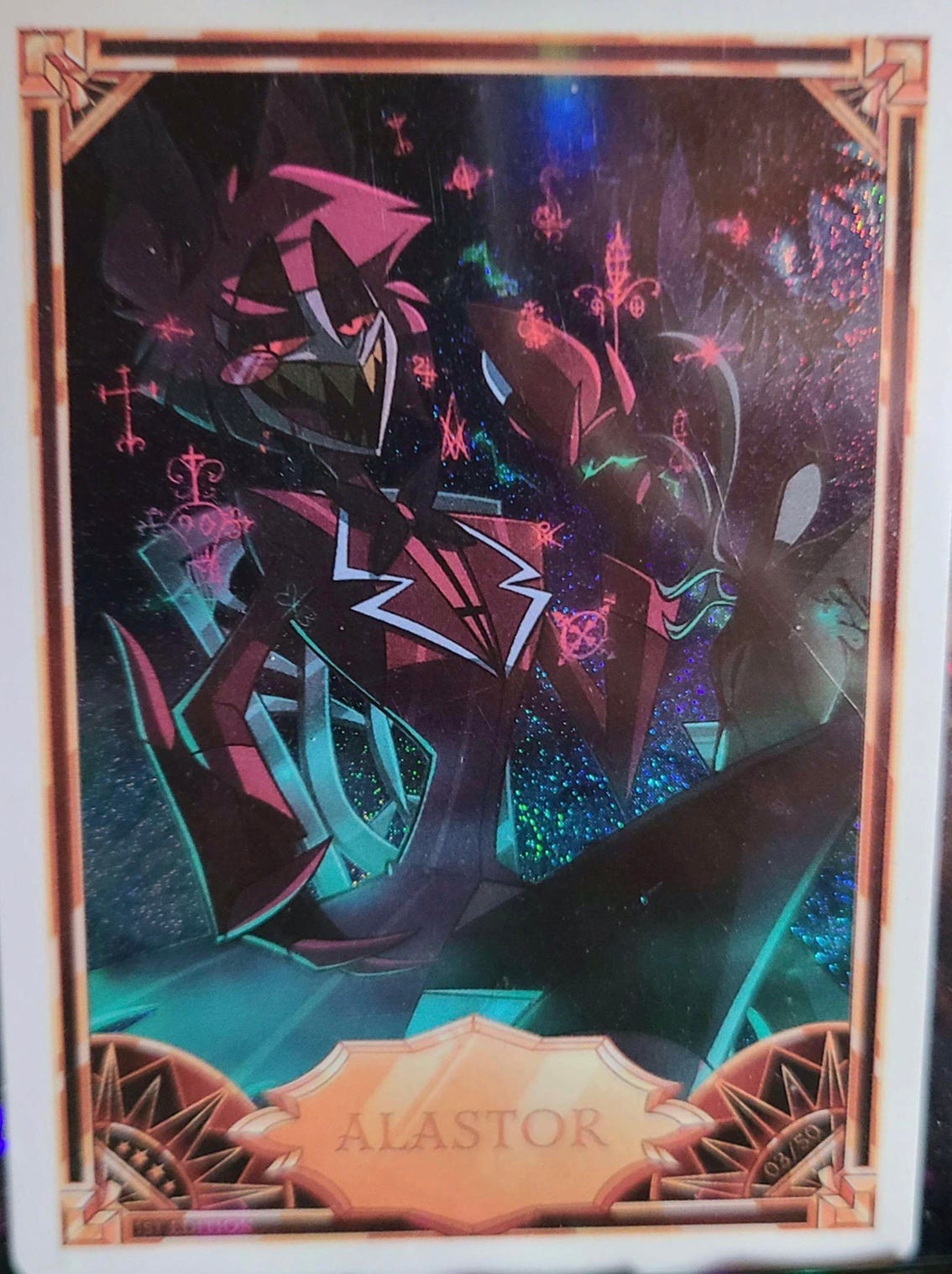 Hazbin Hotel 2024 Alastor trading card by dragondude65 on DeviantArt
