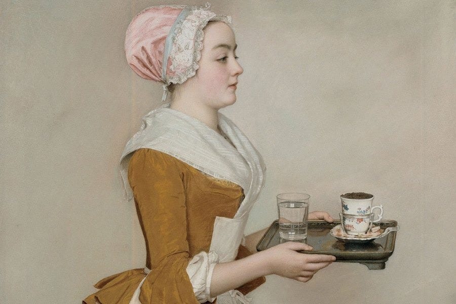 The Chocolate Girl (c. 1744), Jean-Étienne Liotard The Chocolate Girl (c. 1744), Jean-Étienne Liotard