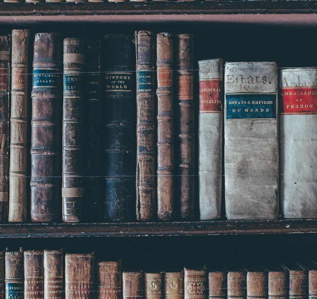 assorted books in brown wooden bookshelf
