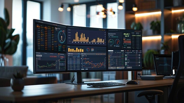 Free Trading Desk Setup Image | Download at StockCake
