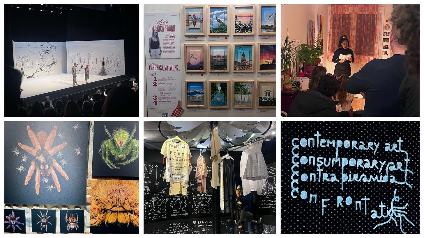 Collage of 6 photos from the events mentioned above