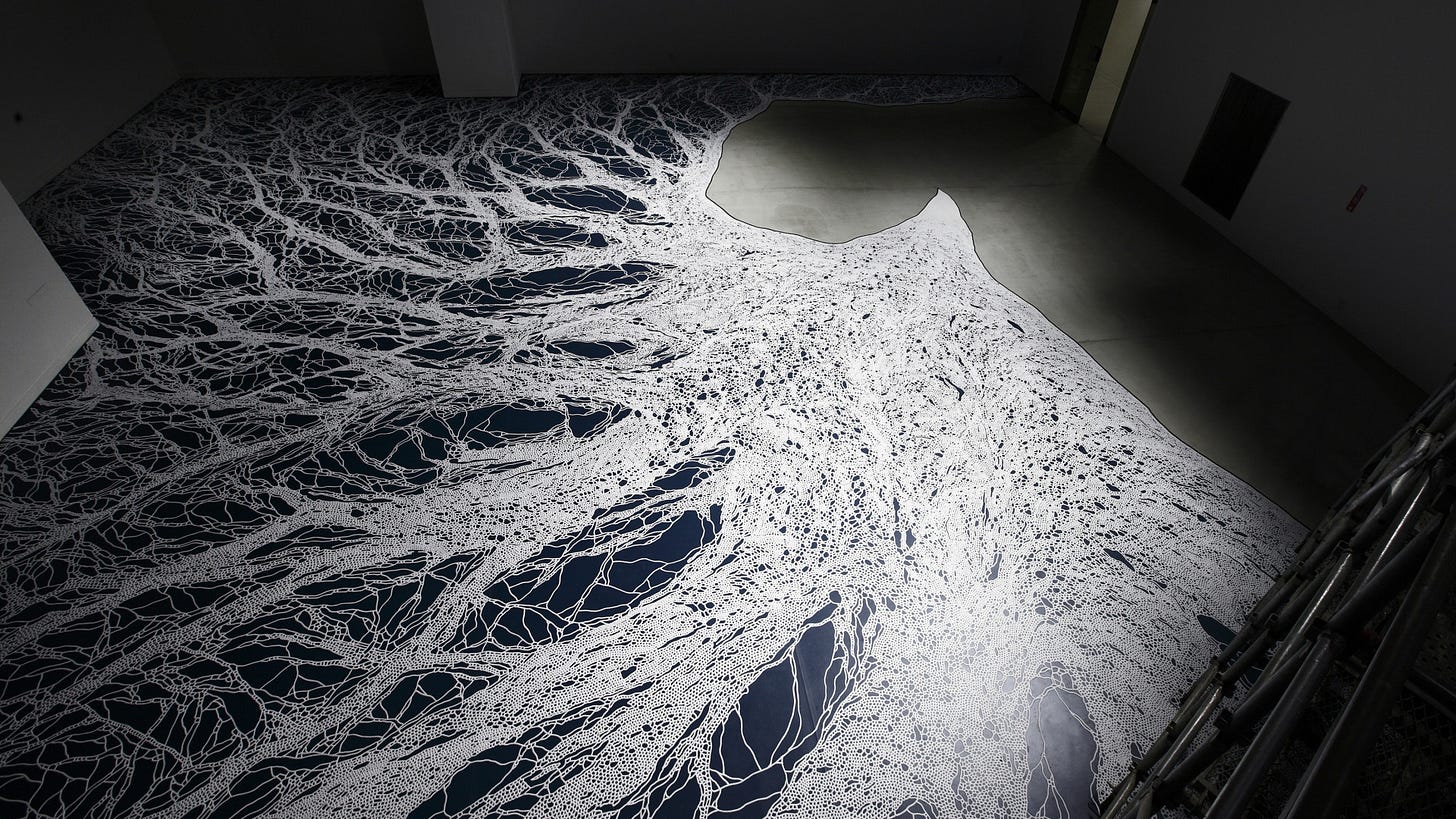 Using salt like paint, this Japanese artist creates meditative, large-scale installations Using salt like paint, this Japanese artist creates meditative, large-scale installations