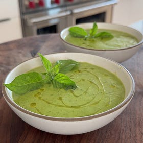 Healthy Zucchini Basil Soup