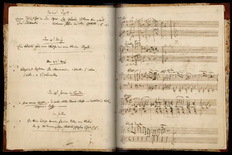 Mozart's Music Notes