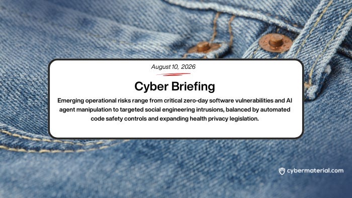 Cyber Briefing – August 10, 2026 – CyberMaterial