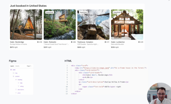 Nick does a great job mirroring design<>code