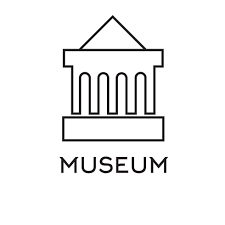 ícone de construção do museu. sinal do museu. símbolo, ícone. logotipo da  galeria de arte. arquitetura