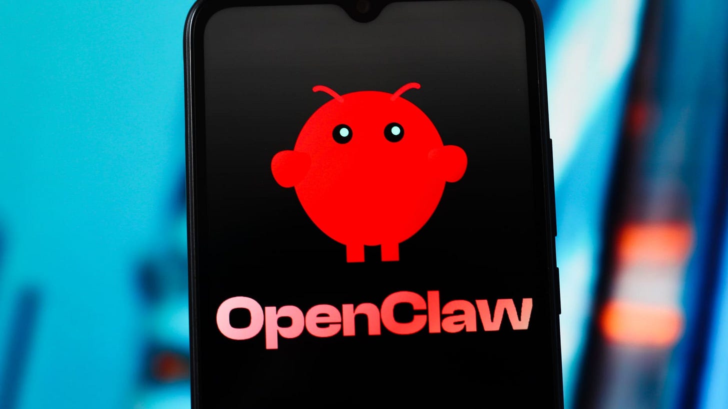 CANADA - 2026/01/31: In this photo illustration, the OpenClaw AI (Open Claw) logo is seen displayed on a smartphone screen. (Photo Illustration by Thomas Fuller/SOPA Images/LightRocket via Getty Images) CANADA - 2026/01/31: In this photo illustration, the OpenClaw AI (Open Claw) logo is seen displayed on a smartphone screen. (Photo Illustration by Thomas Fuller/SOPA Images/LightRocket via Getty Images)