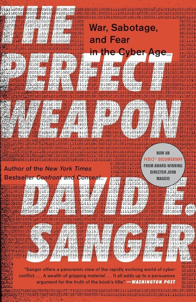 Book cover for "The Perfect Weapon" by David Sanger.