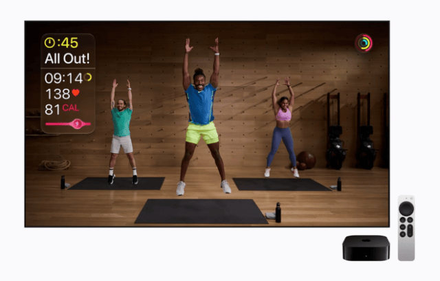 With Apple Fitness+, Apple TV 4K can turn the living room into a workout studio.