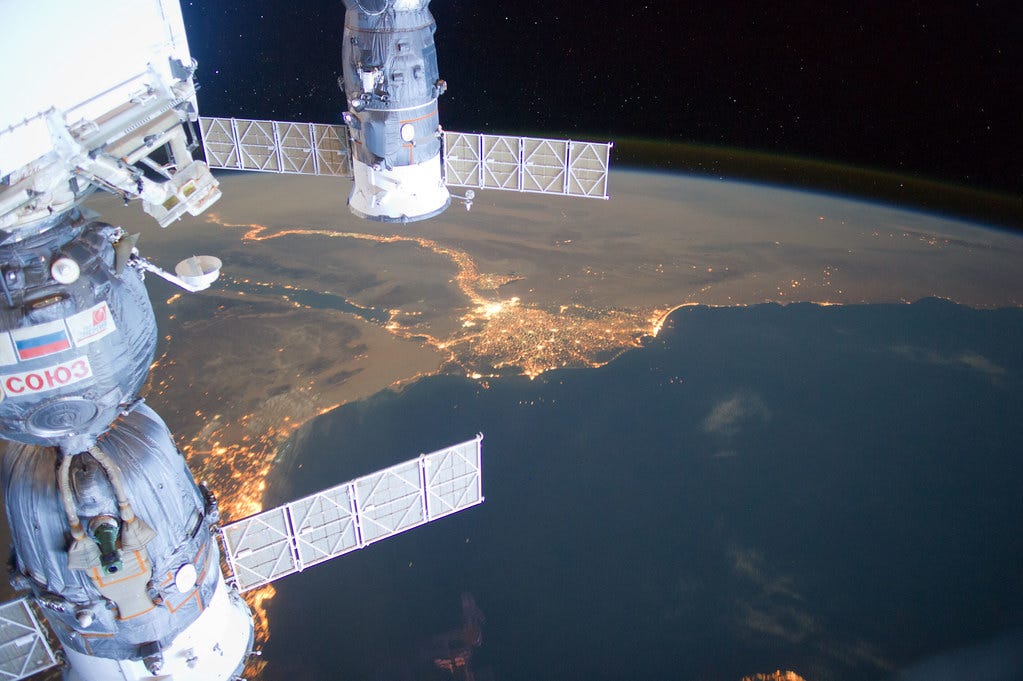 Middle East at Night (NASA, International Space Station, 06/04/12)