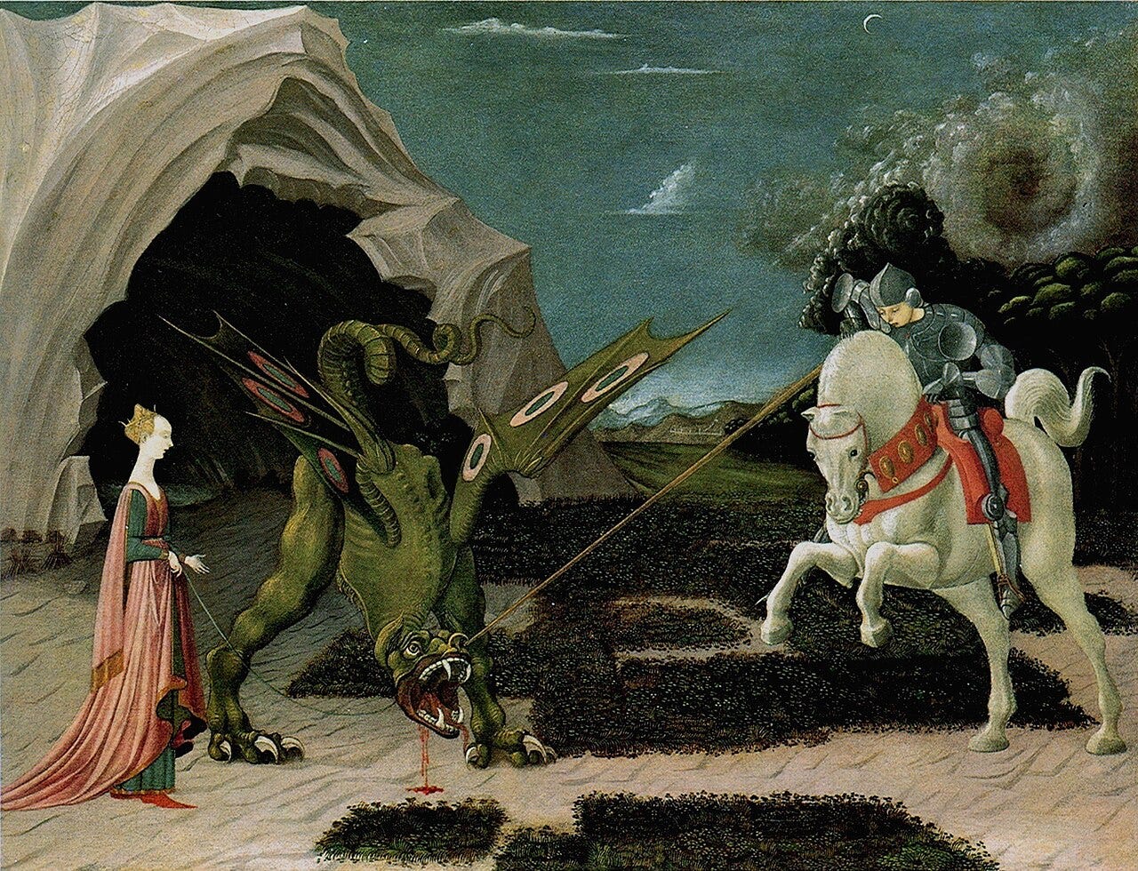 Saint George and the Dragon by Uccello Saint George and the Dragon by Uccello
