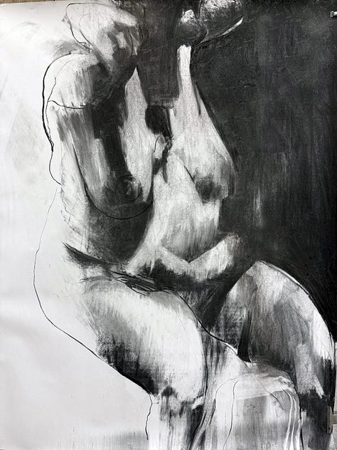 charcoal and crayons drawings — 2024-2025