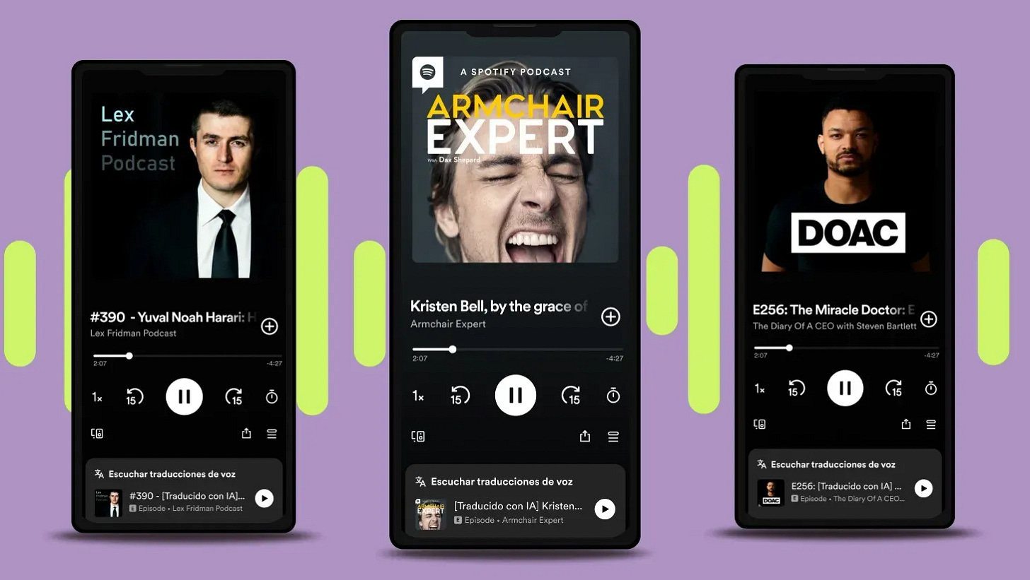 Pódcast de Spotify traducidos con IA