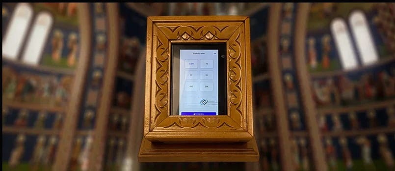 Az első POS-t egy templom padjában szerelték fel! – A bankot is előkészítik! – Videó megtekintése Az első POS-t egy templom padjában szerelték fel! – A bankot is előkészítik! – Videó megtekintése