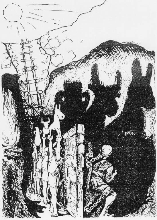 Plato's cave. CC Wikimedia.