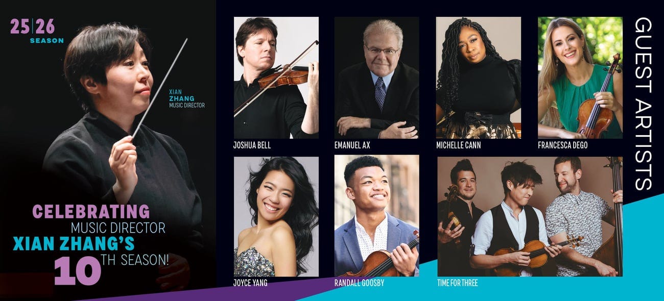 Xian Zhang and notable performers for 2025–26 season