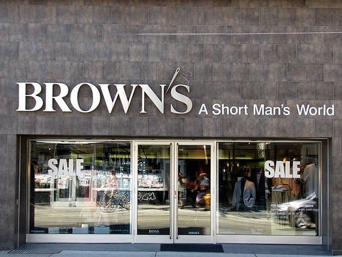 Downtown Toronto - "Brown's, A Short Man's World" Downtown Toronto - "Brown's, A Short Man's World"
