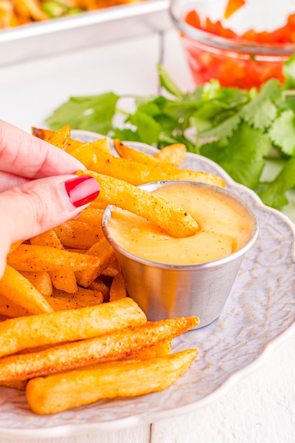 Dipping french fry in taco bell nacho cheese recipe. Dipping french fry in taco bell nacho cheese recipe.