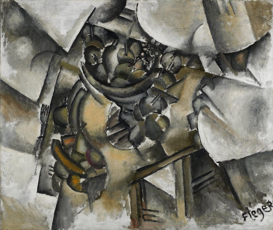 Fernand Leger, Table and Fruit, 1910 Fernand Leger, Table and Fruit, 1910