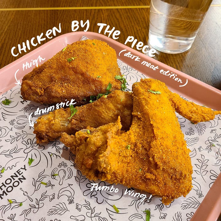 Honeymoon Chicken Chicken By the Piece and Hot Honey Cauliflower