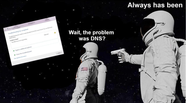 r/ProgrammerHumor - It was always DNS