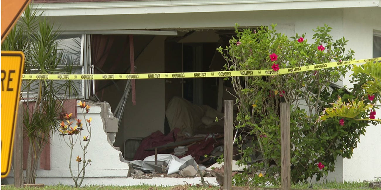 Truck Crashes Into Manatee County Home, Lands on Sleeping Resident
