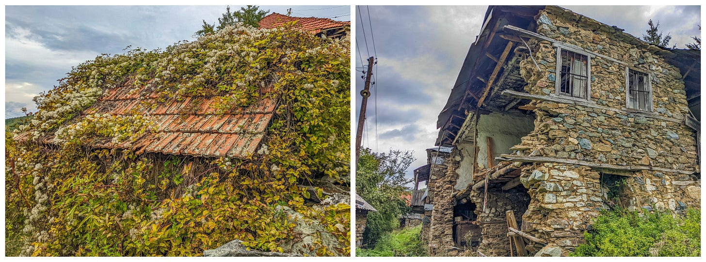 Two abandoned buildings