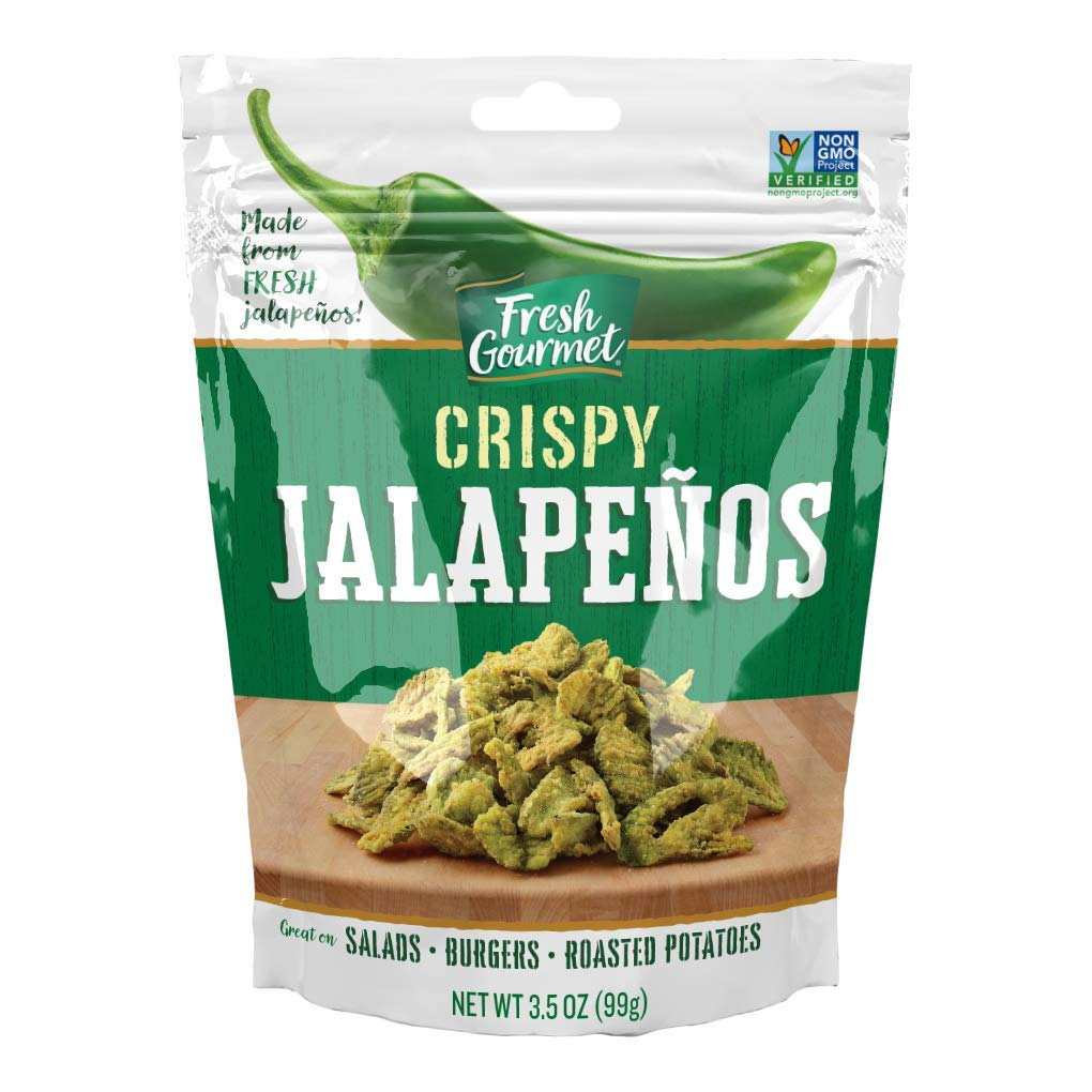Amazon.com : Fresh Gourmet Crispy Lightly Salted Jalapenos | Low Carb |  Crunchy Snack and Salad Topper | 3.5 Ounce, Pack of 6 : Canned And Jarred  ...