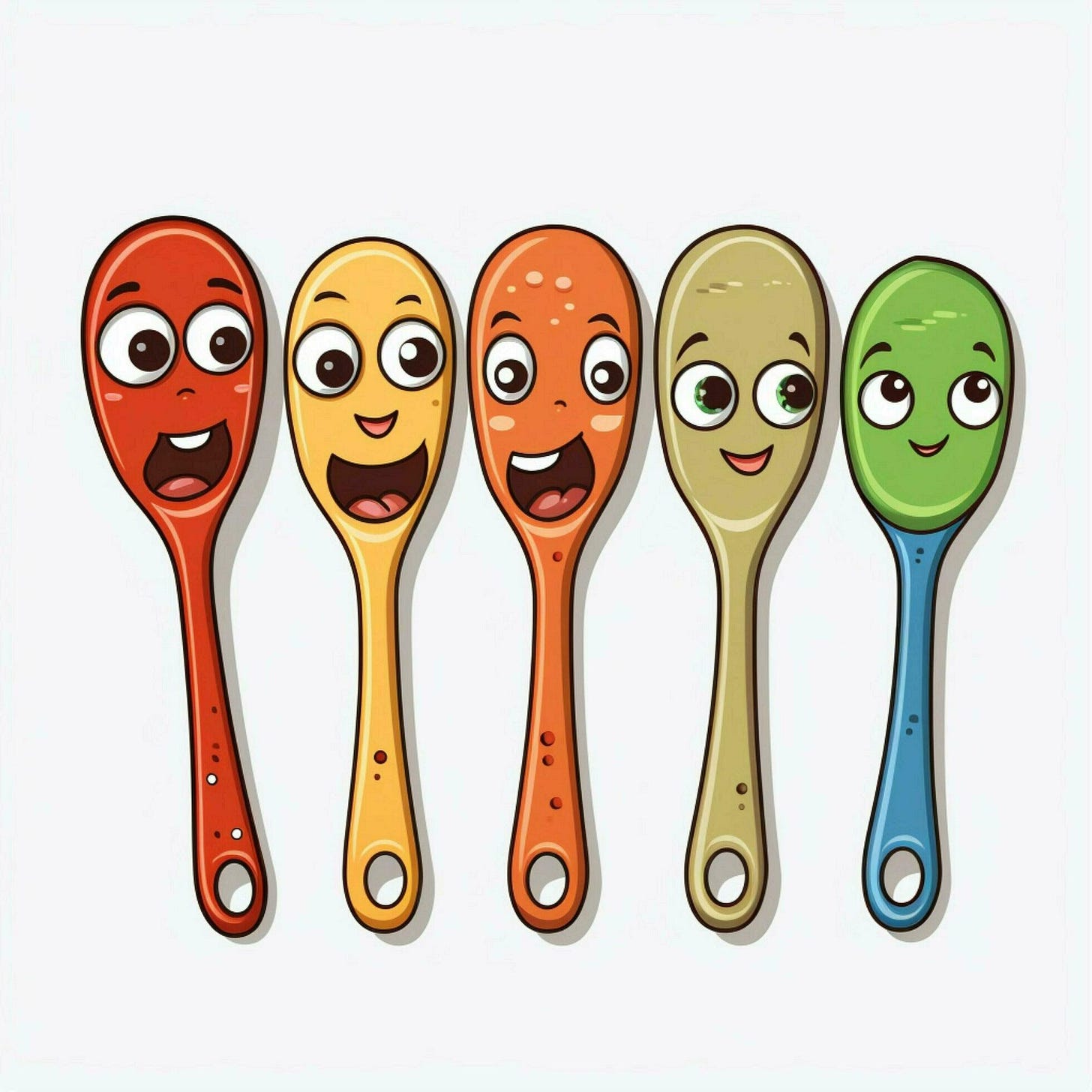 Measuring Spoons 2d cartoon illustraton on white backgroun 30689735 Stock  Photo at Vecteezy