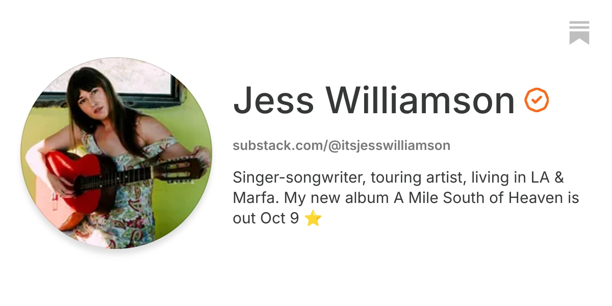 Jess Williamson | Substack