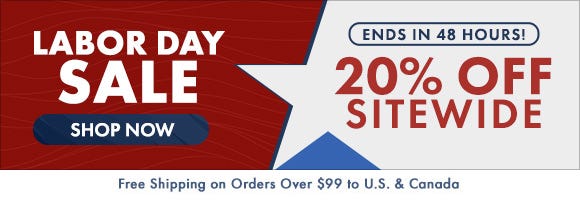 Labor Day Sale: 20% Off Sitewide