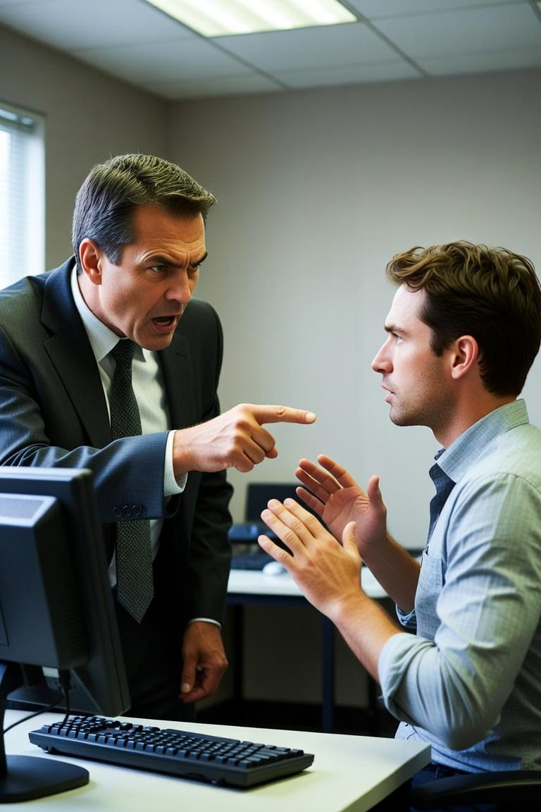 An employer punishing an employee for political speech. An employer punishing an employee for political speech.